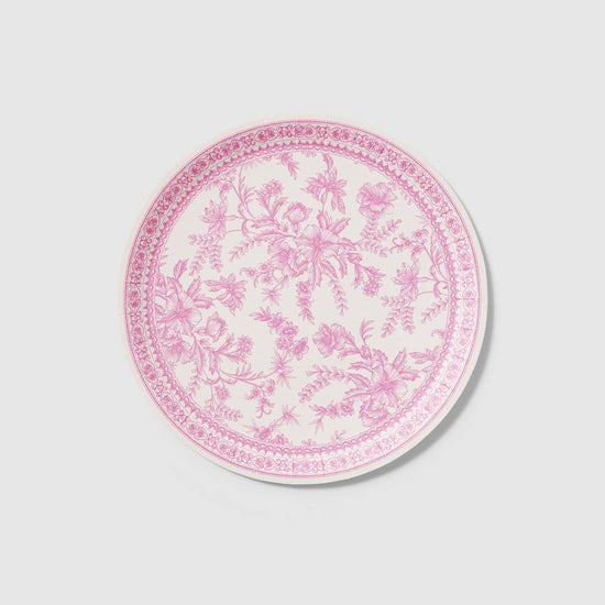 Pink Toile Large Plates - 10 Ct.