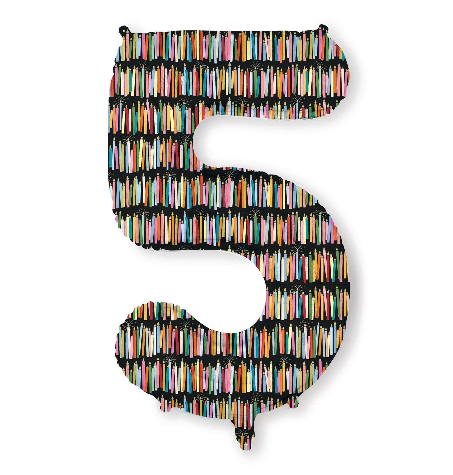 Colorful Candles Foil Balloon (Numbers 0-9)