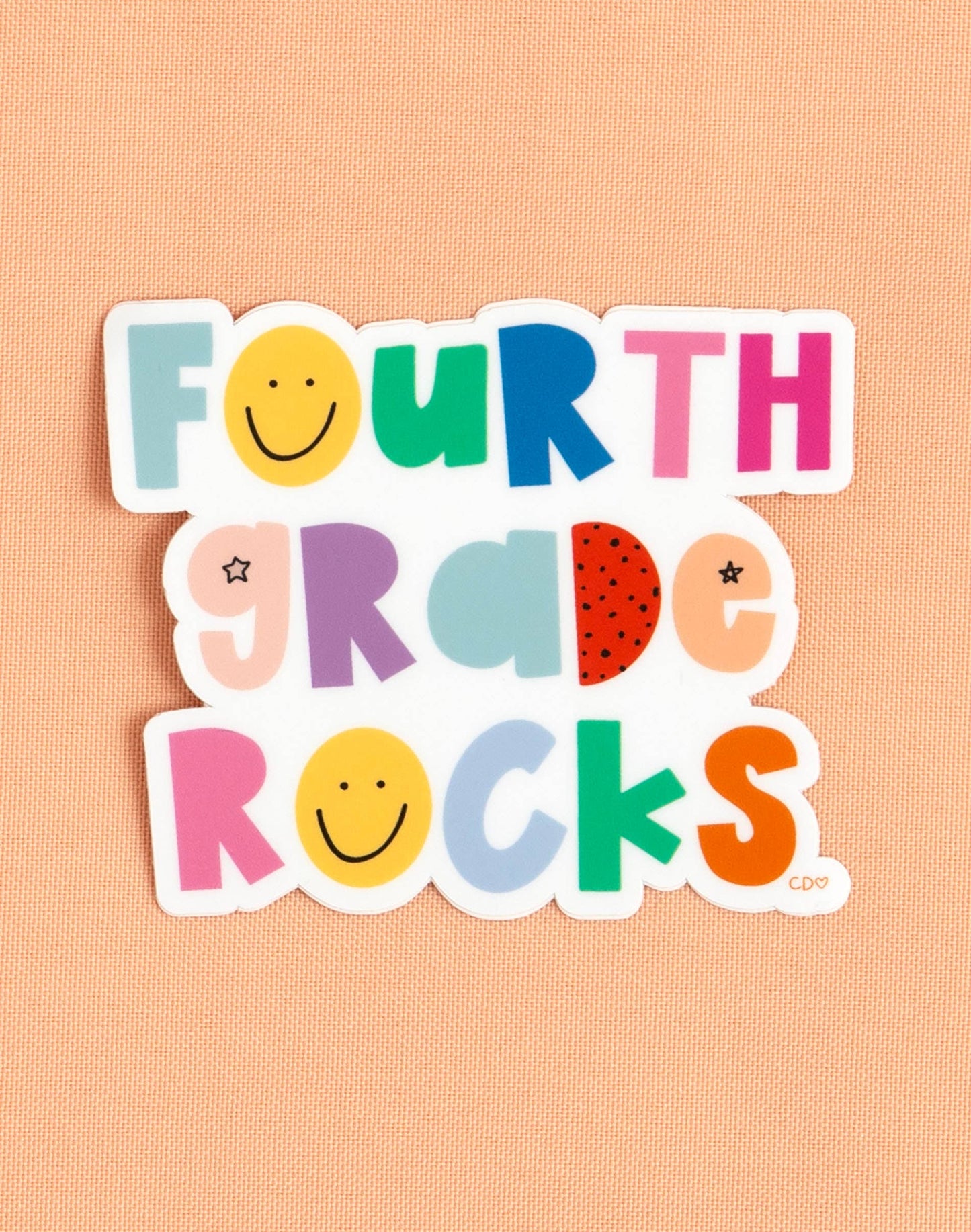 Fourth Grade Rocks Sticker
