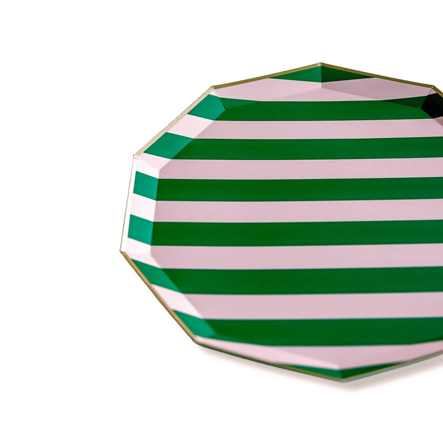 Pink & Green Signature Stripe Large Plates
