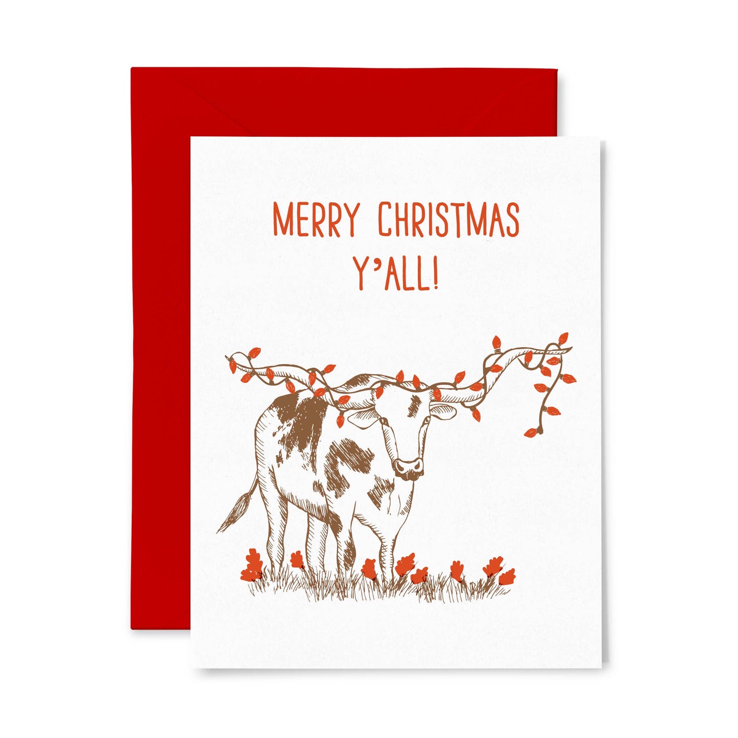 Longhorn Christmas Greeting Cards - Set of 6