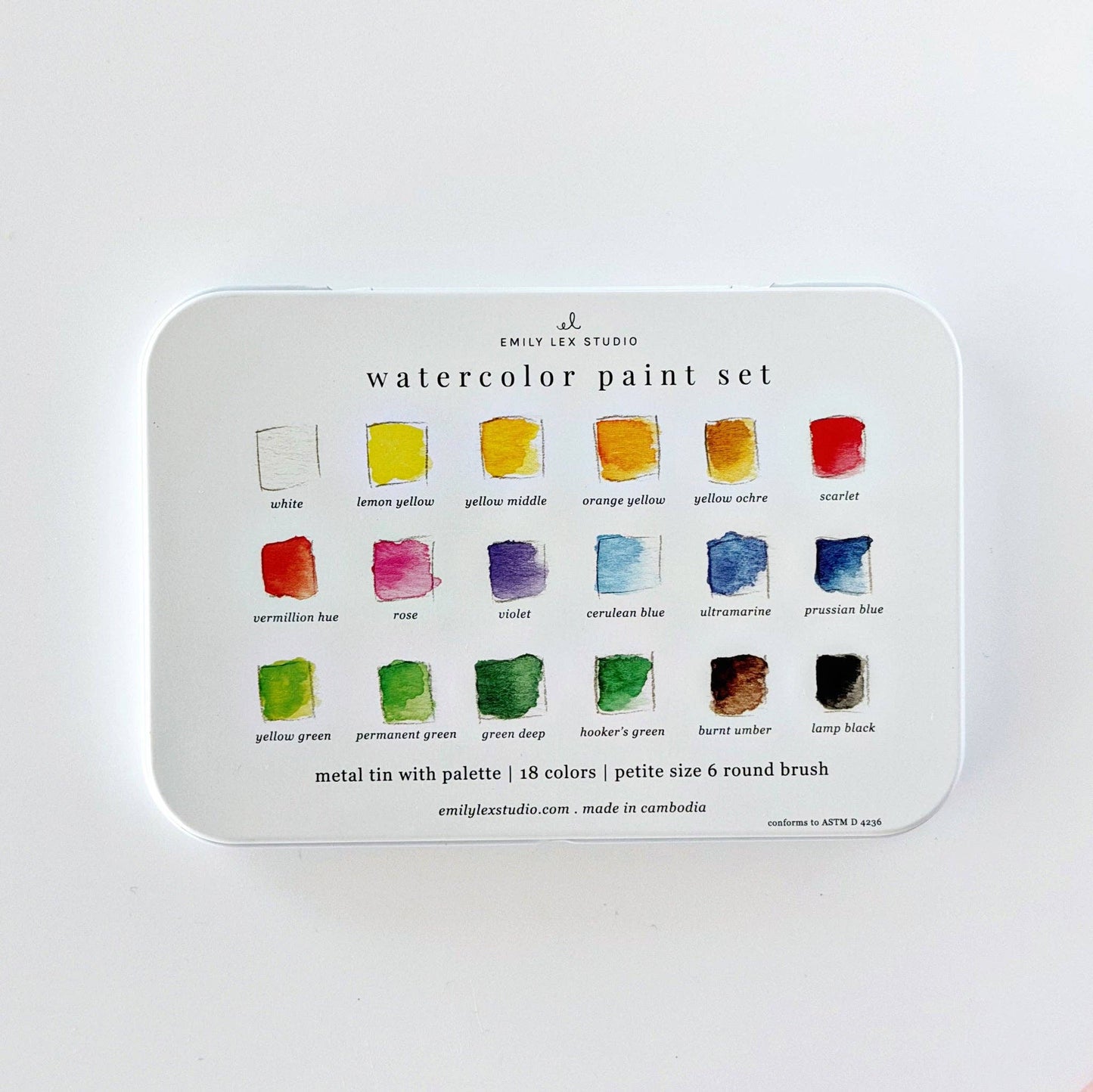 Watercolor Set - 18 Colors with Brush