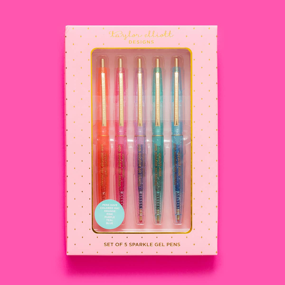 Sparkle Gel Pen Set - 5 Colors