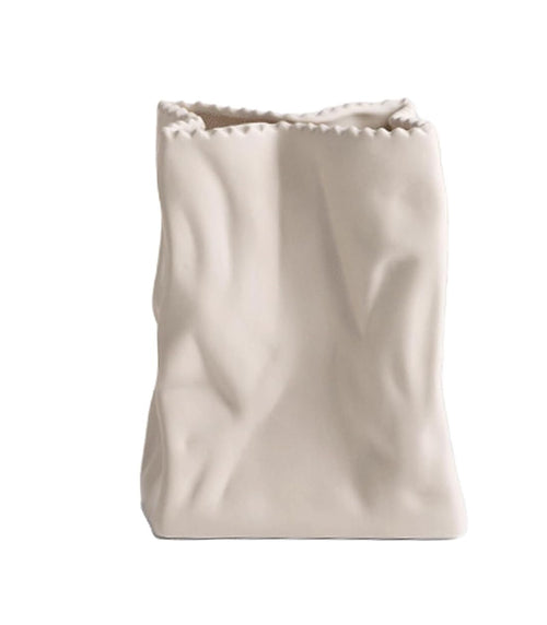 Ceramic Paper Bag Vase