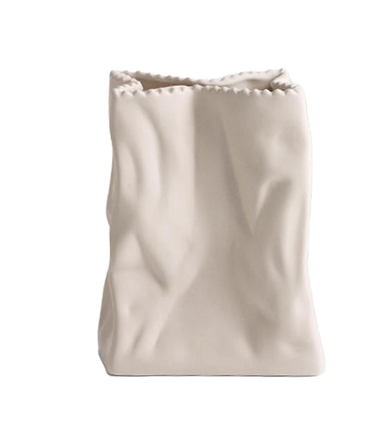 Load image into Gallery viewer, Ceramic Paper Bag Vase
