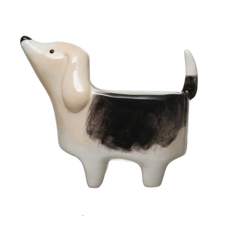 Ceramic Dog Planter Vase