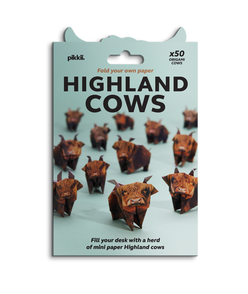 Paper Highland Cows DIY Origami Kit