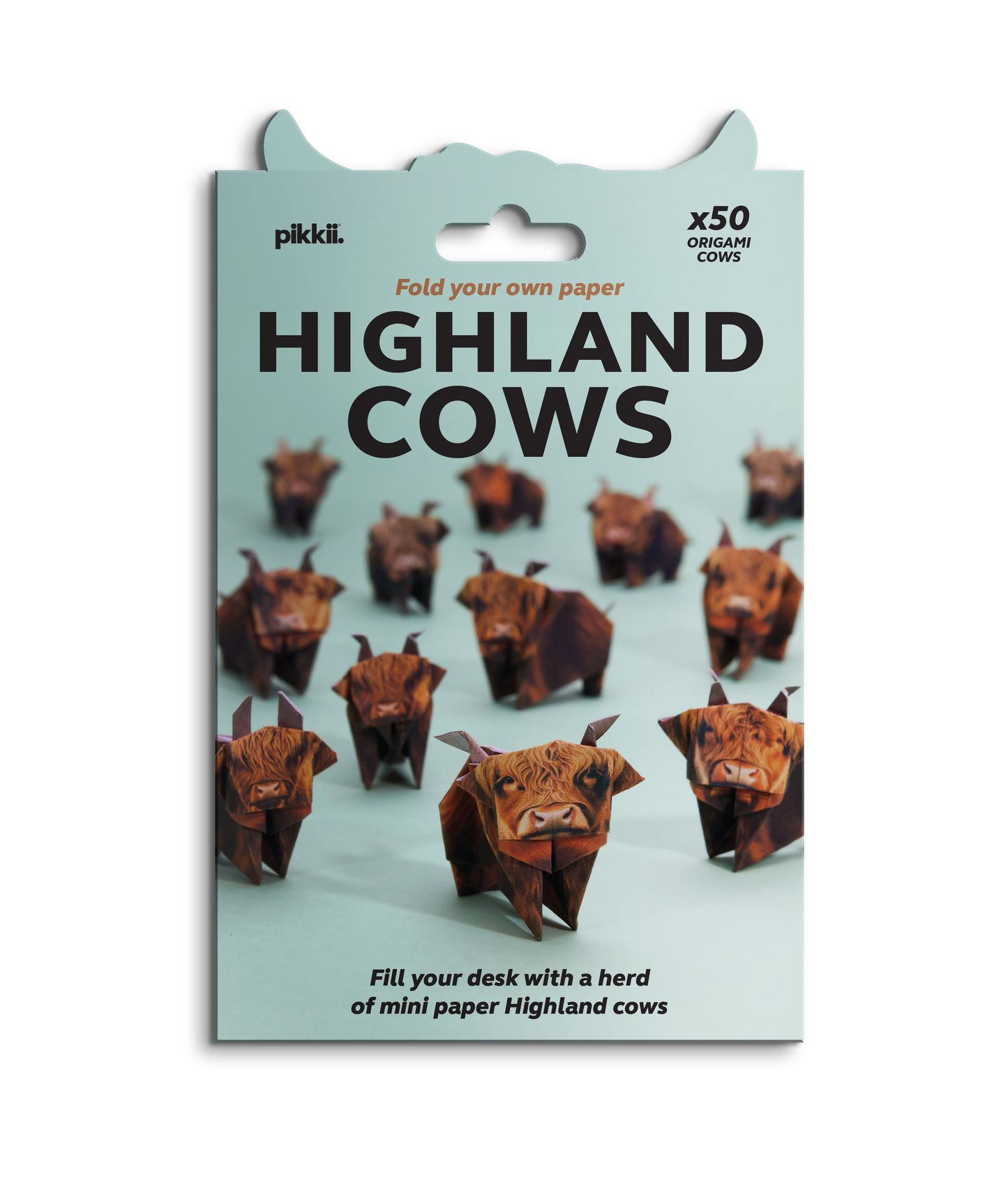 Paper Highland Cows DIY Origami Kit