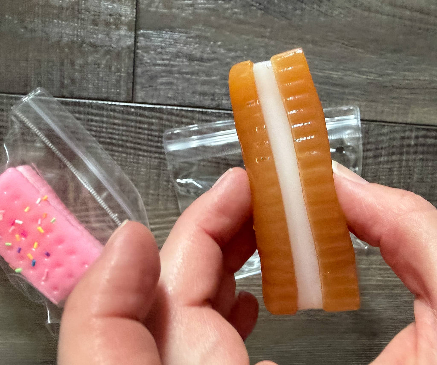 Pink Sandwich Cookie Squish Toy