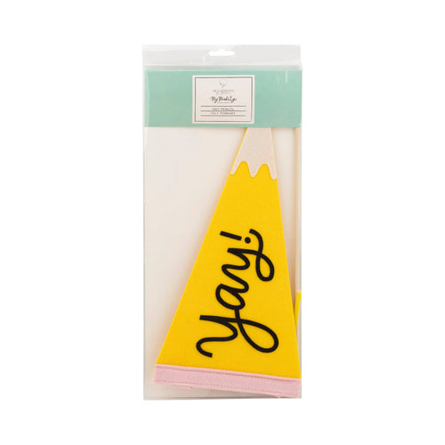 Yay! Pencil Felt Pennant