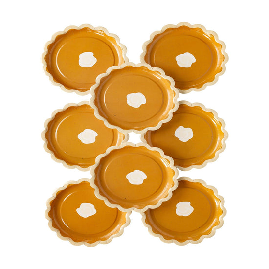 Pumpkin Pie Dessert Plates - 8 ct.