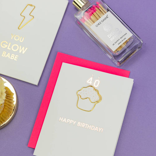 Happy Birthday 40 Milestone Paperclip Card