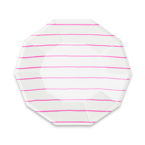 Frenchie Striped Small Plates - 8 Ct.