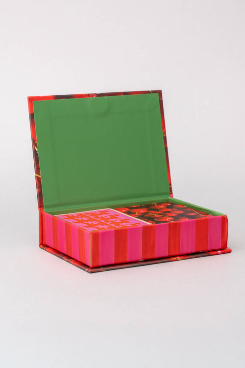 Cherry Stripe Playing Cards