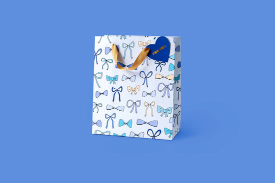 Blue Bows Gift Bags - 3 Sizes