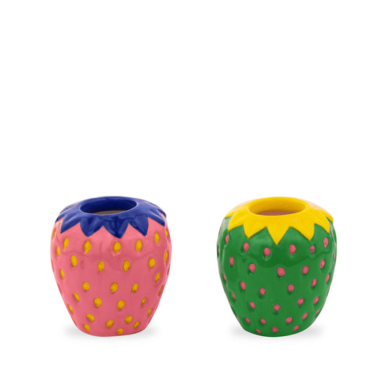 Candle Holder Set - Strawberries