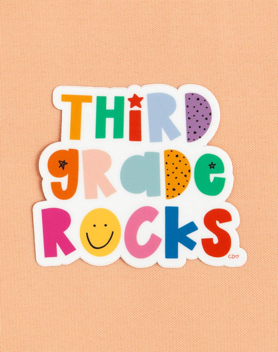 Third Grade Rocks Sticker