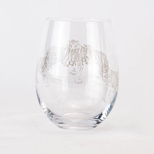 Silver Tiger Wine Glass