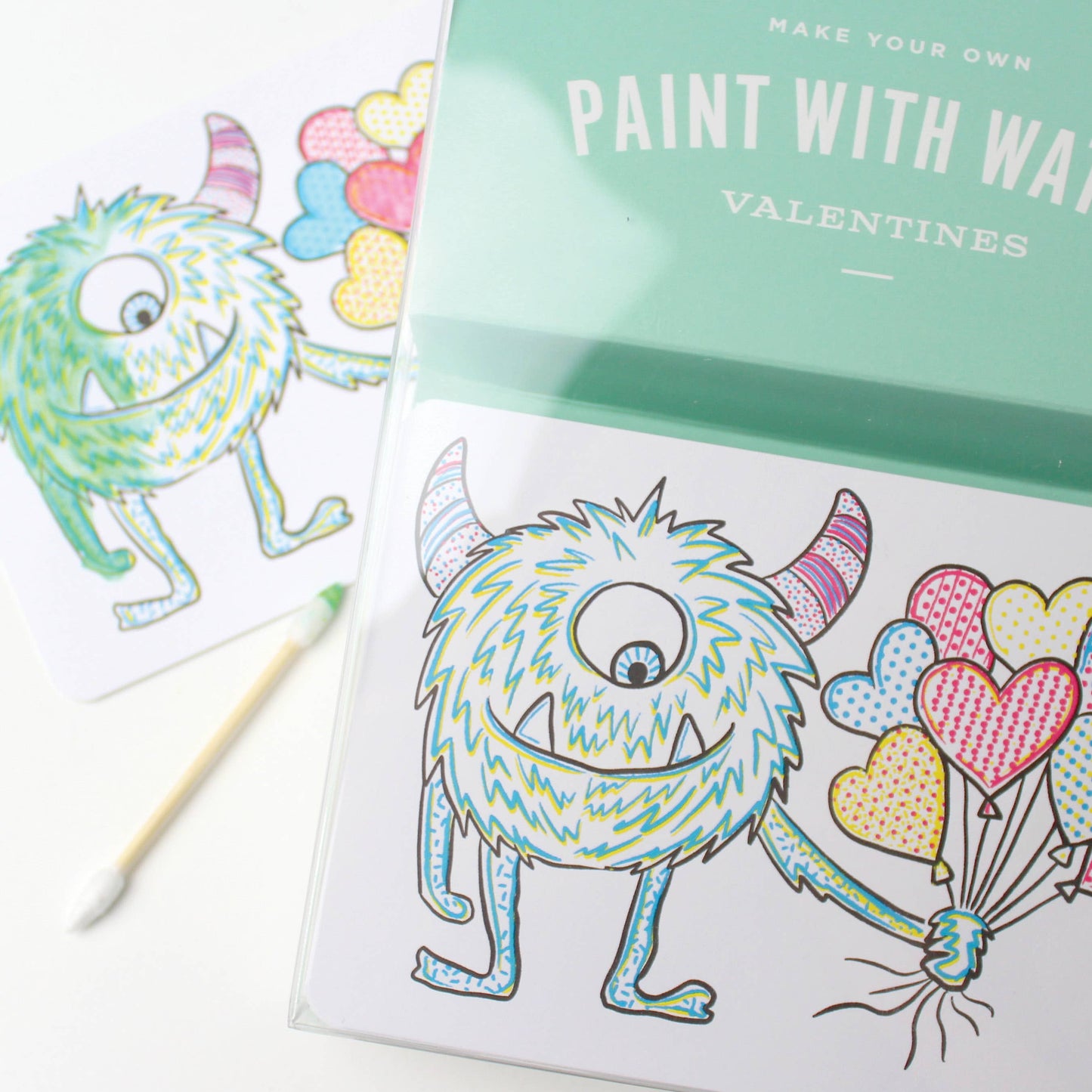 Load image into Gallery viewer, Paint with Water Valentines - Monster
