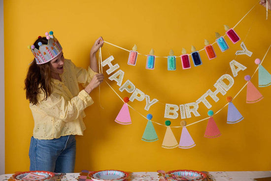 Make A Wish Honeycomb Candle Banner