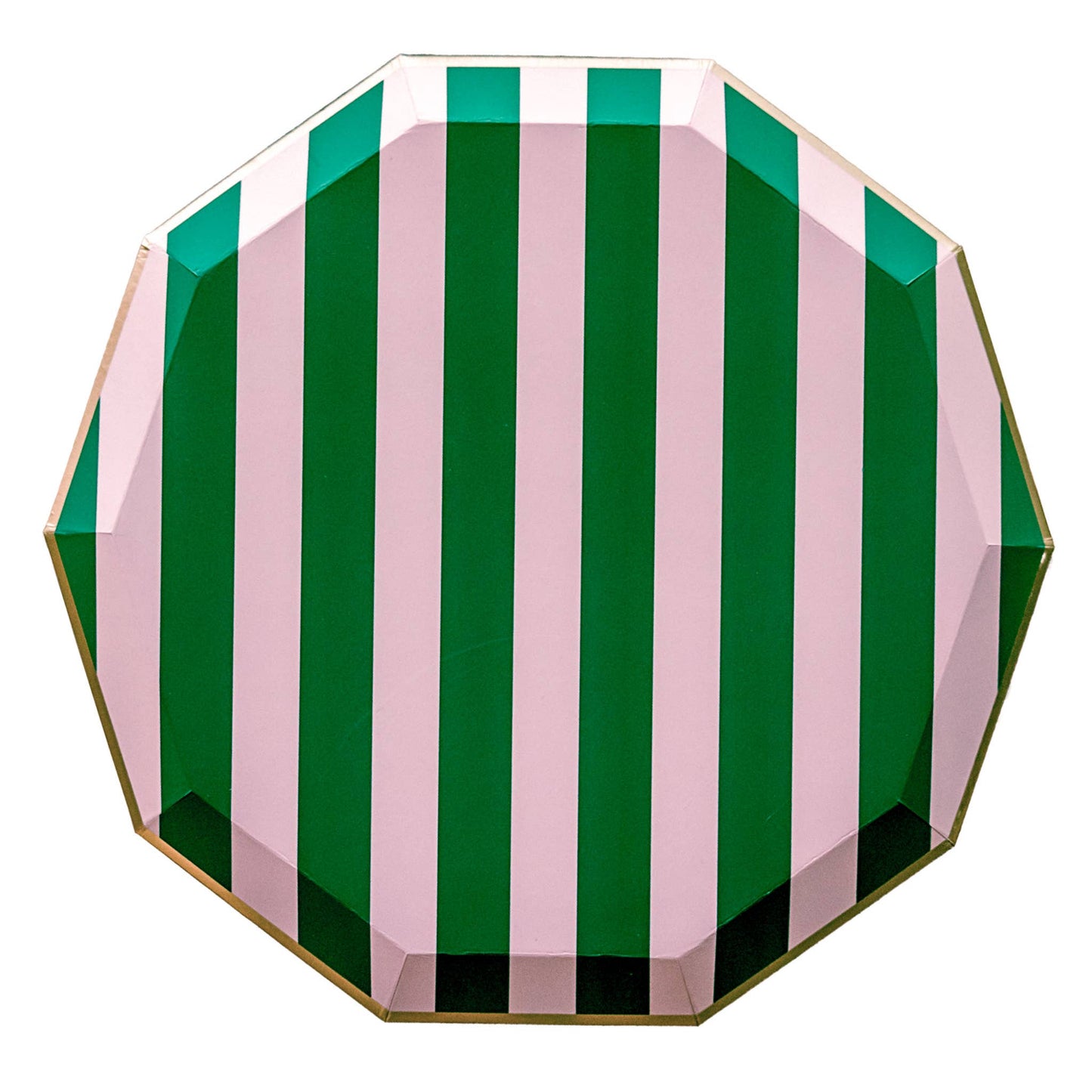 Pink & Green Signature Stripe Large Plates