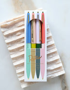 Retro Pen Set of Four - Rainbow