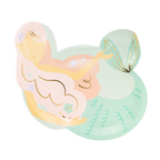 Mermaid Shaped Paper Plates - 8 ct.