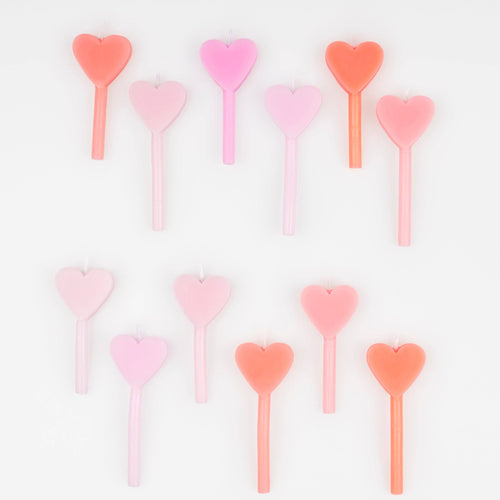 Pink Heart Candles