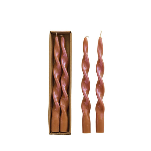 Iridescent Twisted Taper Candles