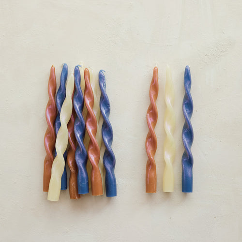 Iridescent Twisted Taper Candles