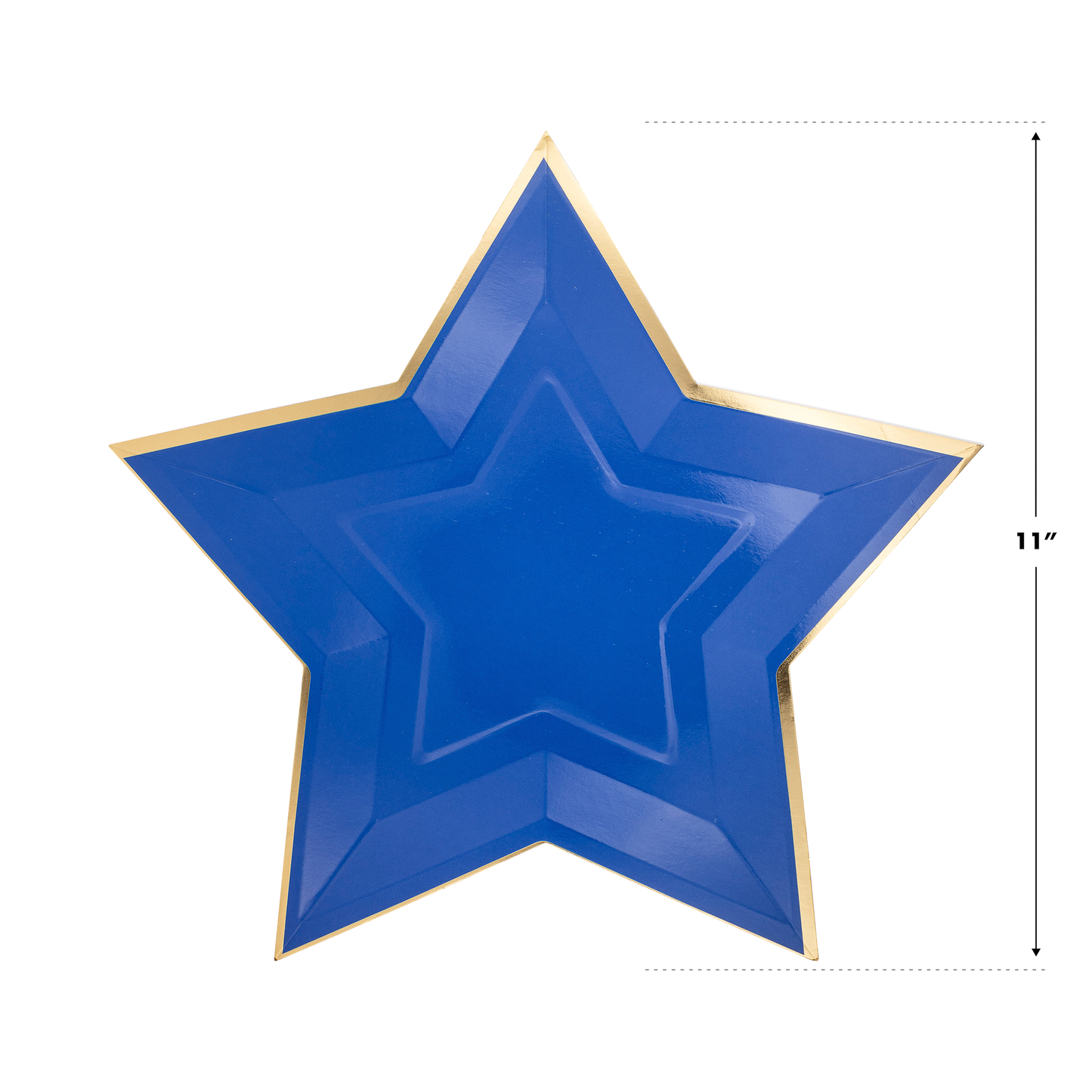 Blue Star Gold Foil Paper Plates - 8 ct.