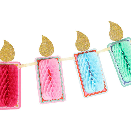 Make A Wish Honeycomb Candle Banner