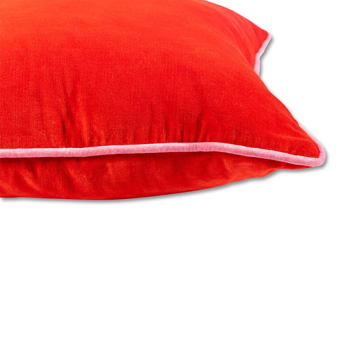 Charliss Velvet Pillow - Cherry + Light Pink: WITH INSERT