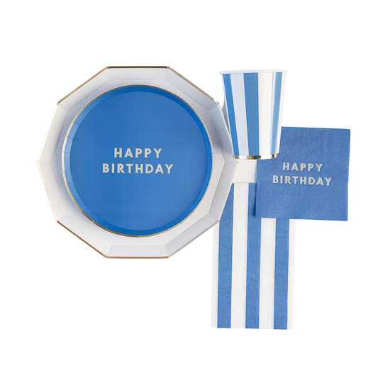 Signature Blue Happy Birthday Small Plates