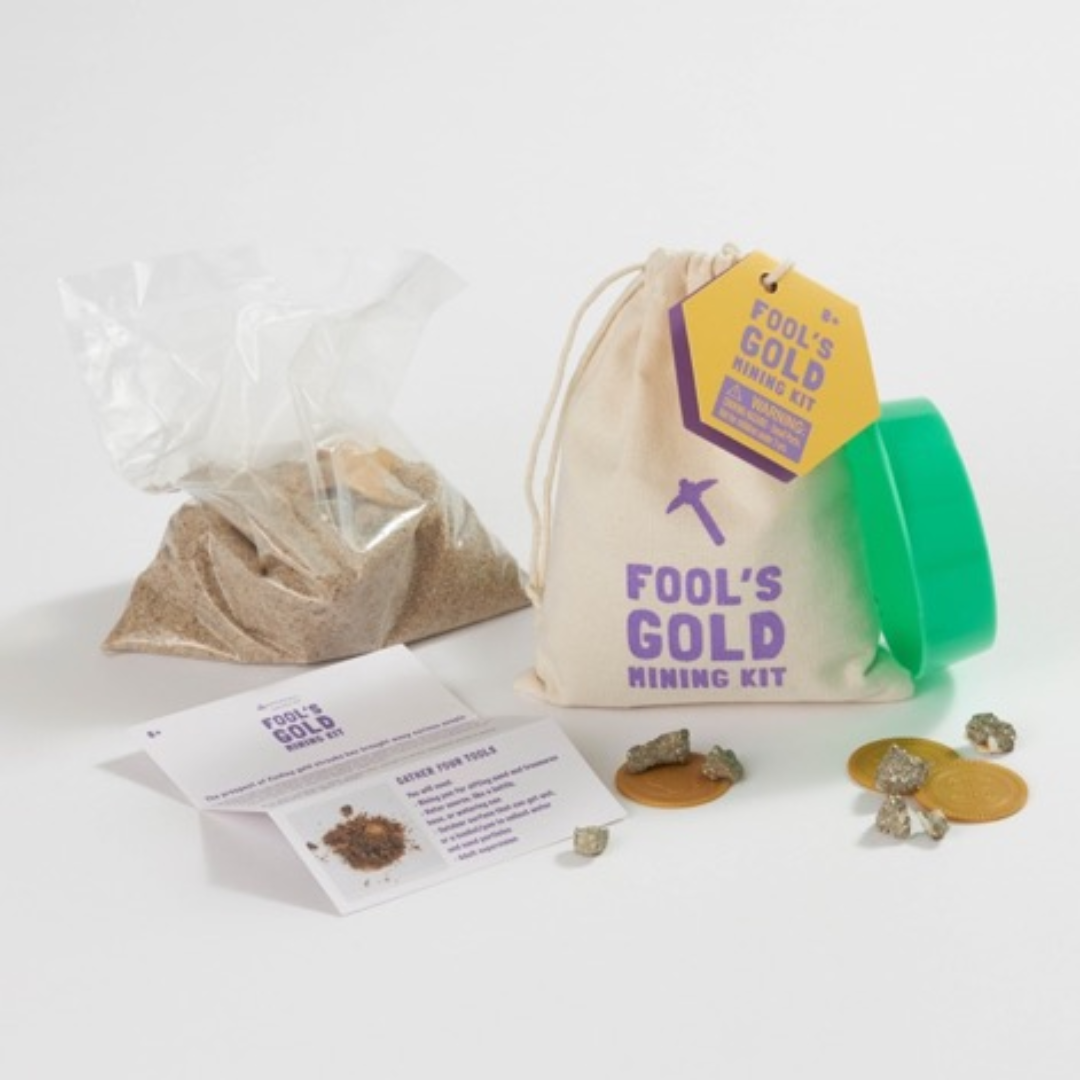 Fool's Gold Mining Kit - Sift Real Sand and Crystals!