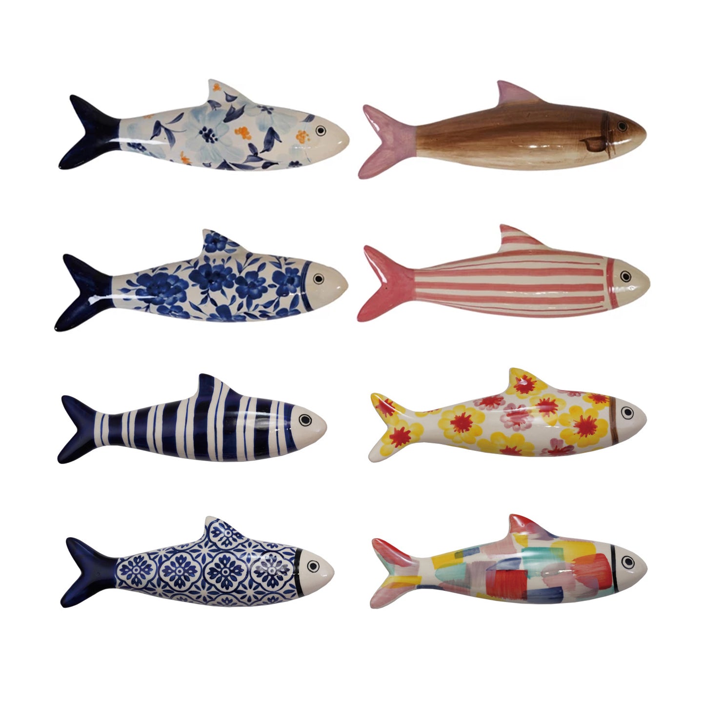 Hand-Painted Fish Wall Decor