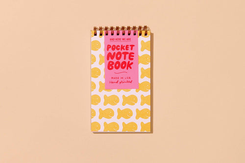 Goldfish Crackers Letterpress Spiral Pocket Size Notebook