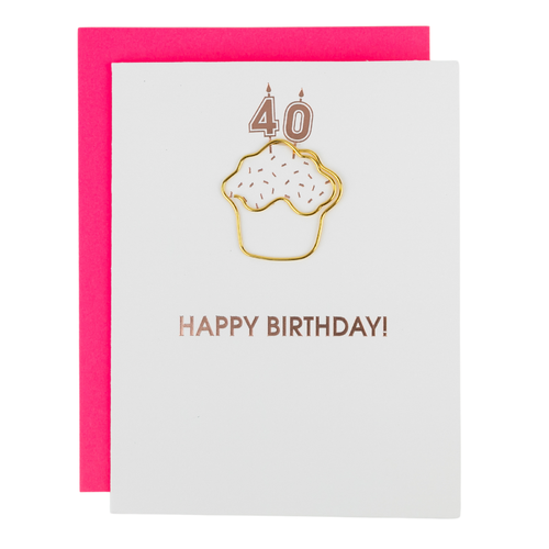Happy Birthday 40 Milestone Paperclip Card