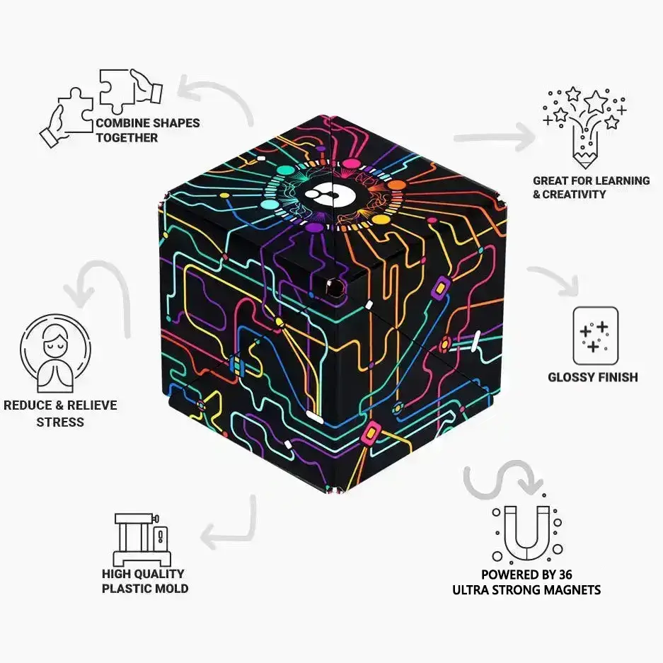 Shashibo Magnetic Puzzle Cube - Q Dot Map