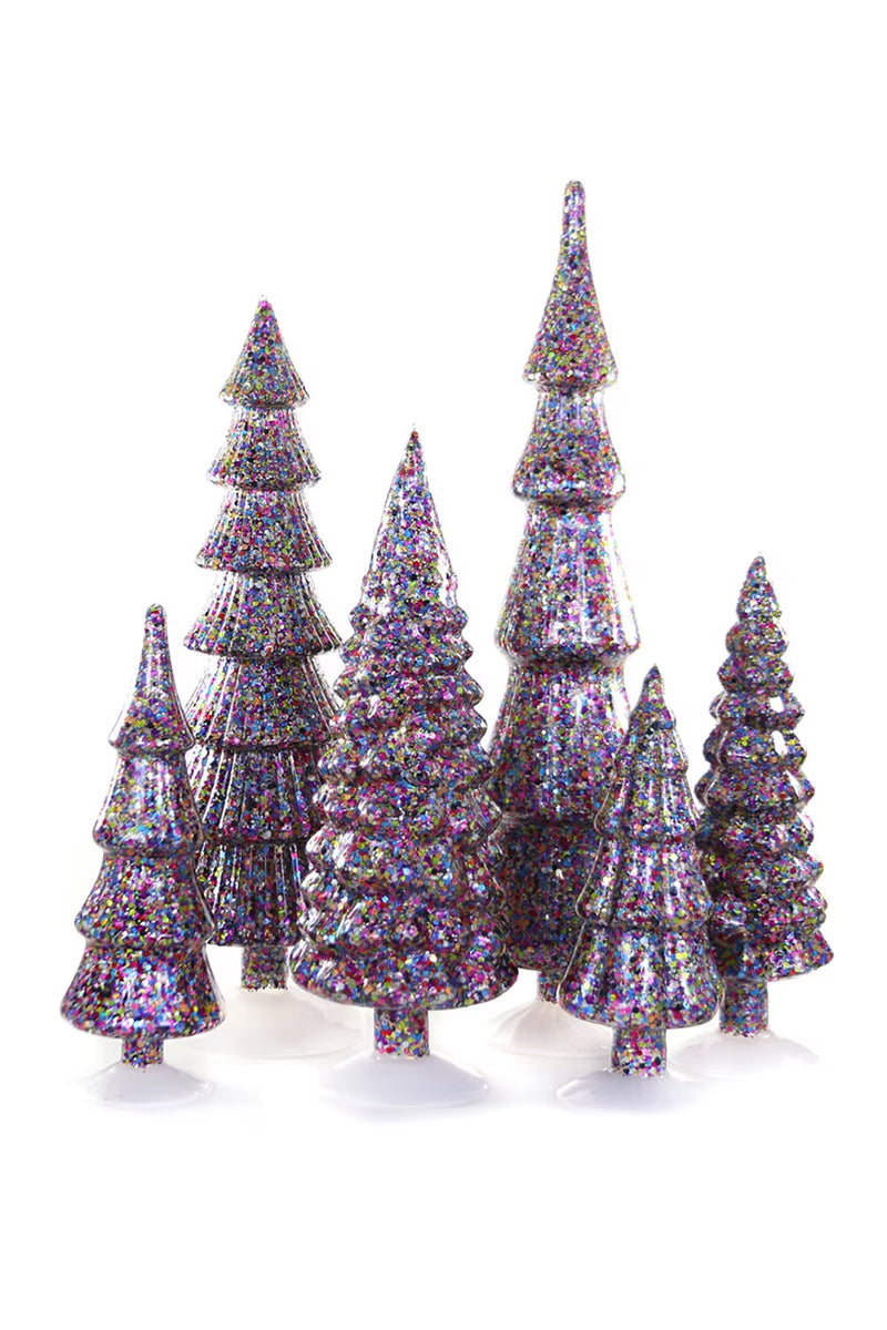 Colorful Glass Christmas Trees