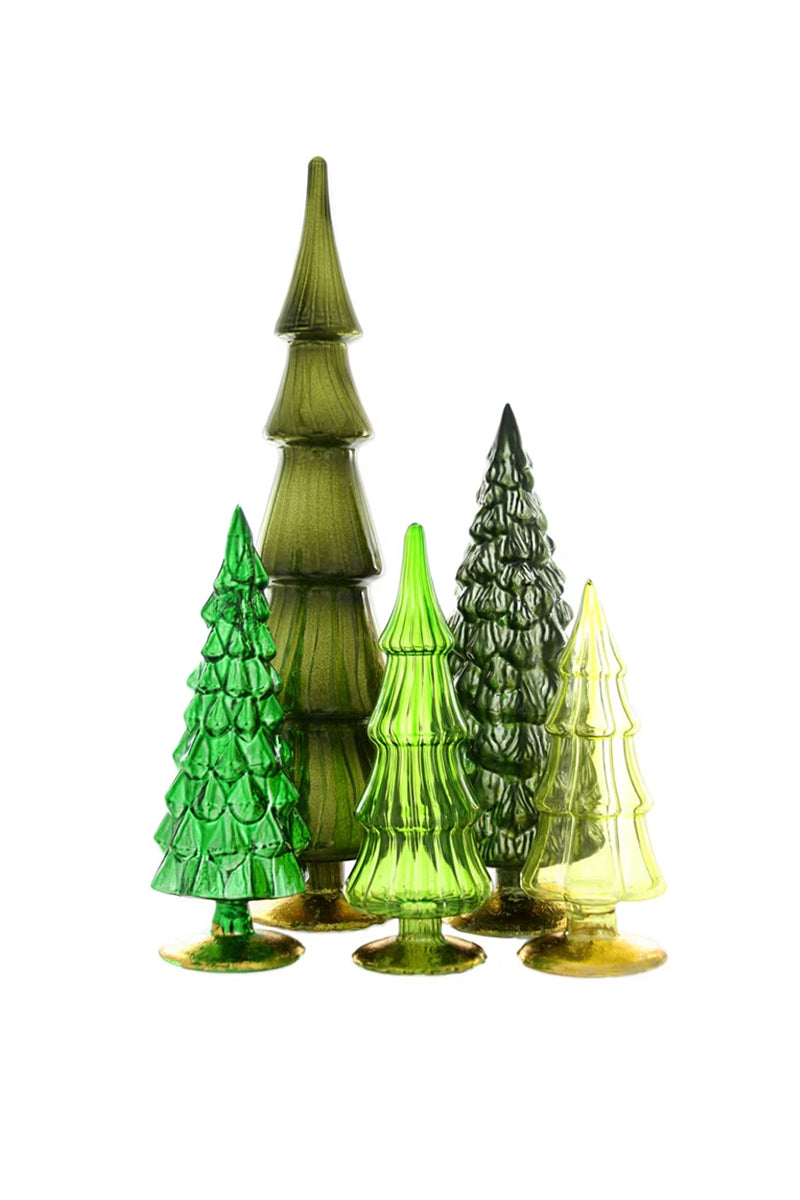 Colorful Glass Christmas Trees