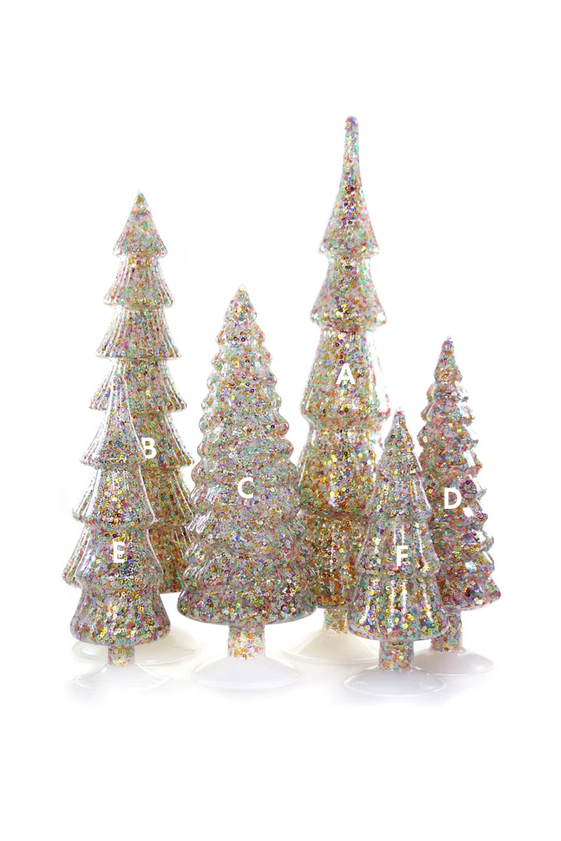 Colorful Glass Christmas Trees