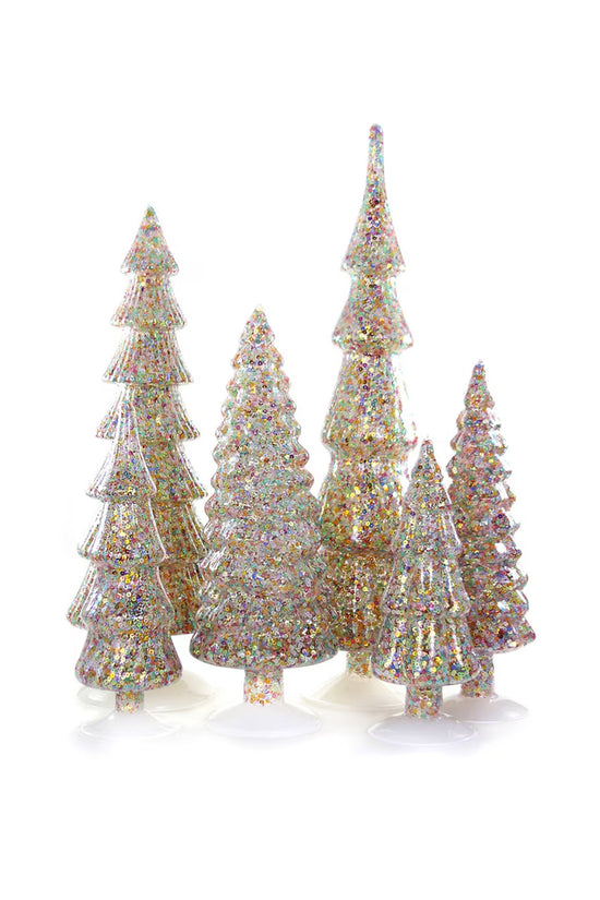 Colorful Glass Christmas Trees