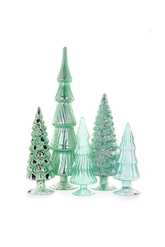 Colorful Glass Christmas Trees