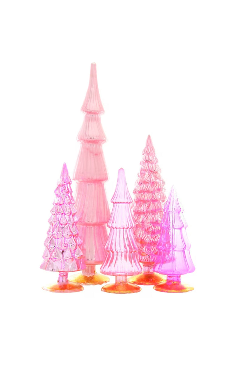 Colorful Glass Christmas Trees