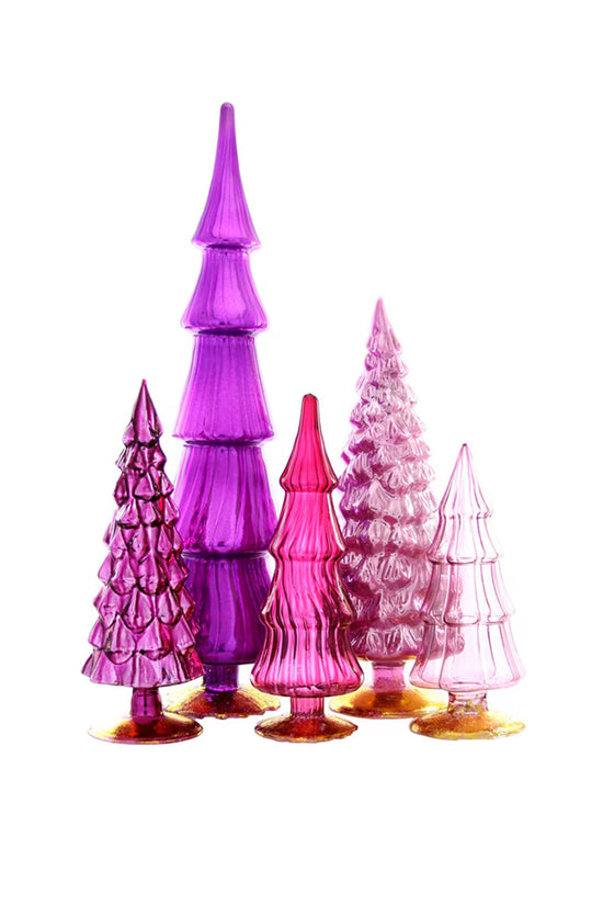 Colorful Glass Christmas Trees