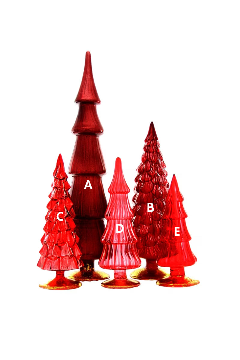 Colorful Glass Christmas Trees