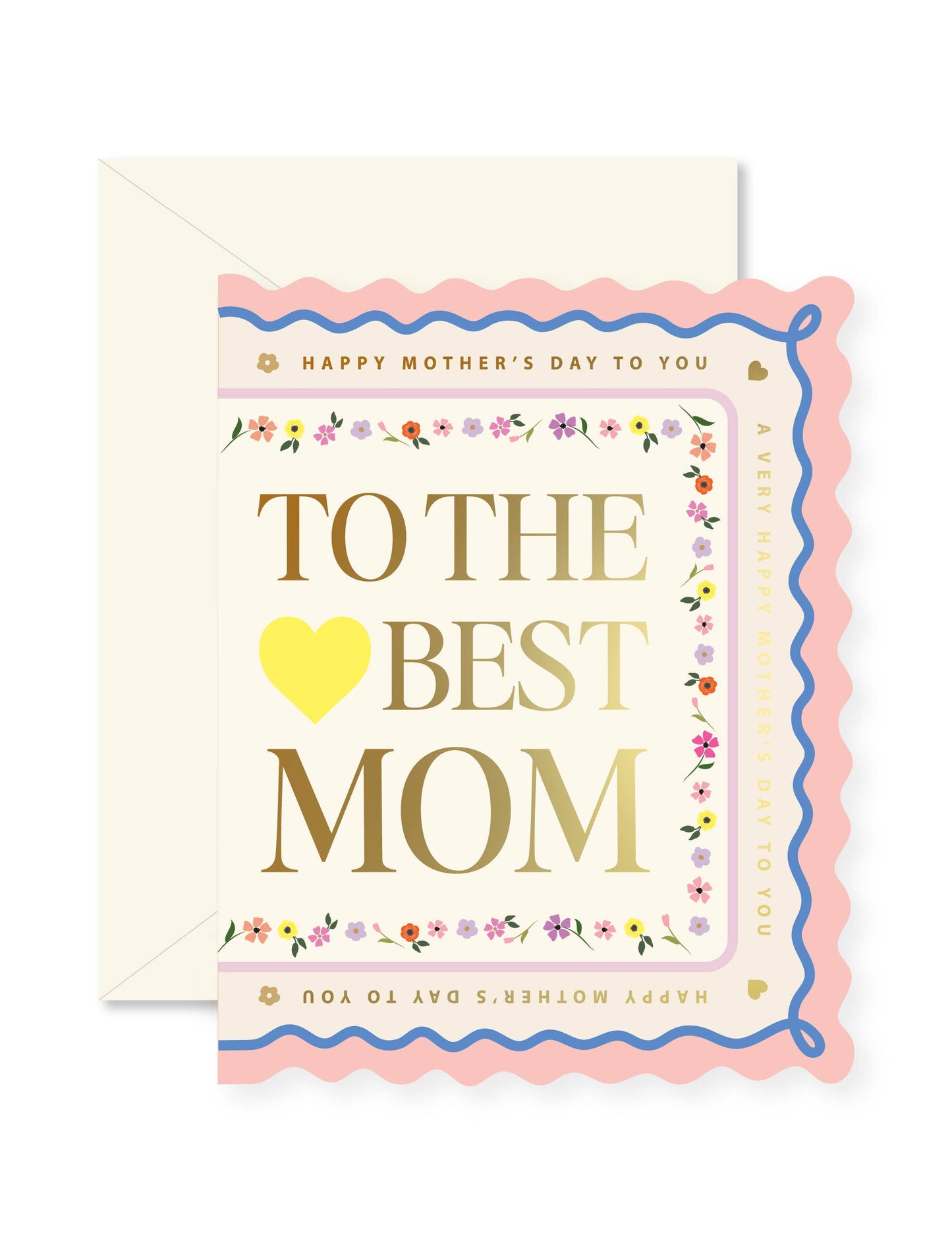 To The Best Mom Scallop Card