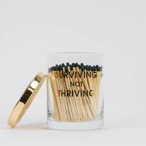 Surviving Not Thriving Match Set + Rocks Glass Duo