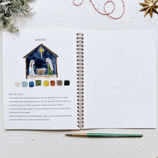 Christmas watercolor workbook SET